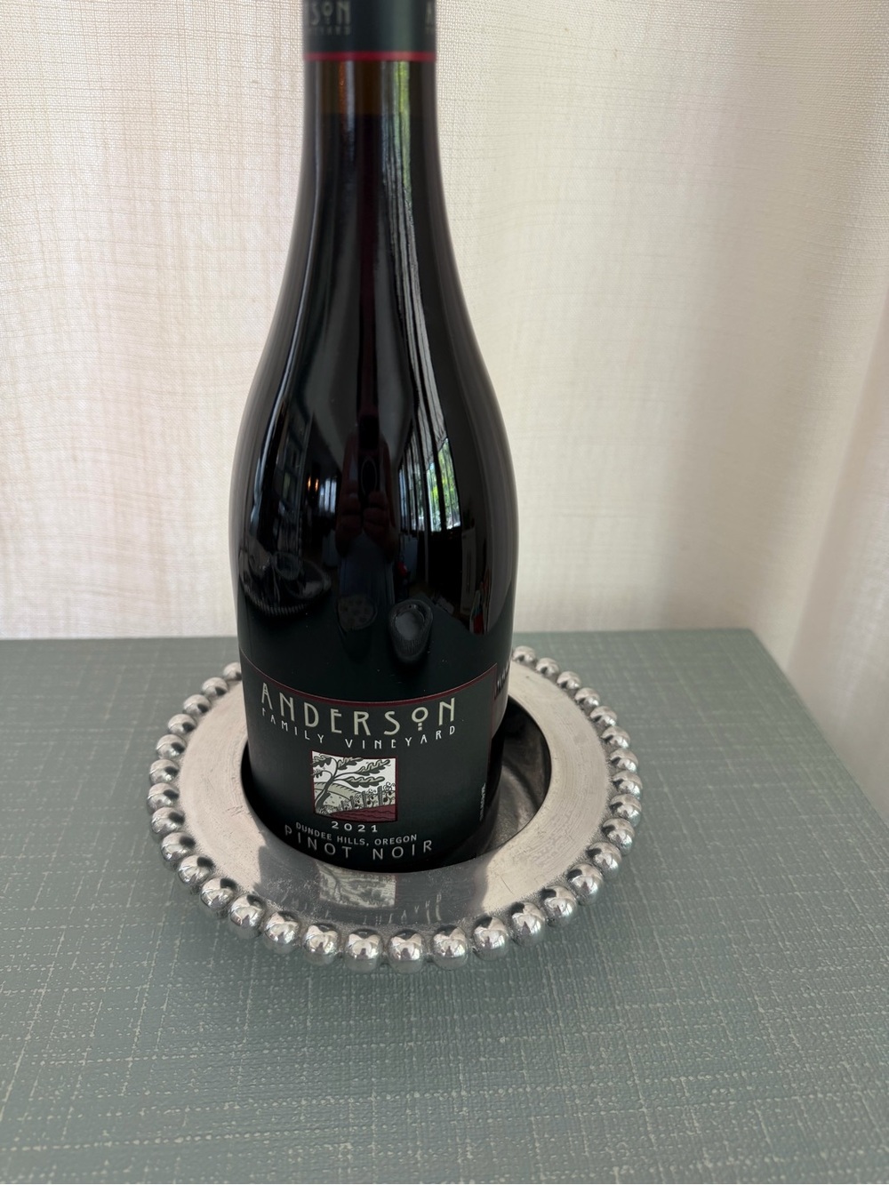 Mariposa String of Pearls Wine Coaster Recycled Aluminum